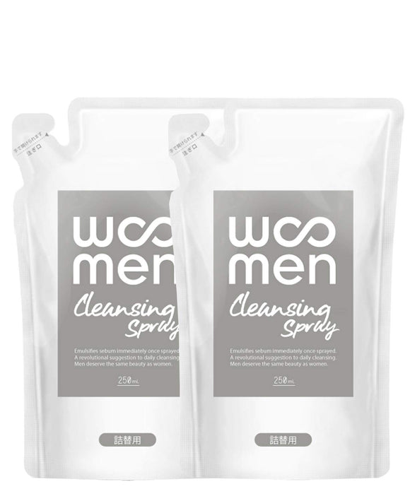 [Set of 2] WOOMEN Men's Face Wash Spray Refill 250ml x 2 Cleansing