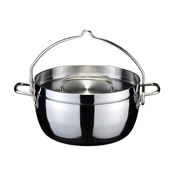 TSBBQ TSBBQ-005 Light Stainless Steel 3-Layer Dutch Oven (Anhydrous Pot), 10 Inch, Mirror Finish (Main Unit Only)