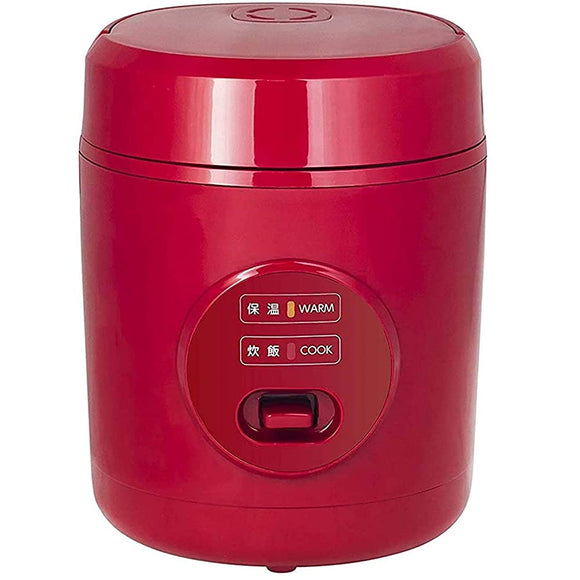 Yamazen YJE-M150(R) Rice Cooker, 0.5 - 1.5 cups, Microcomputer Type, Small, For Living Alone, Mini Rice Cooker, Red