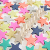 Kiko+ Kiko+ Tanabata Dominoes 100 Piece Wooden Toy Building Blocks Playing House Star Wooden Toy Star Dominoes Educational Toy gg*