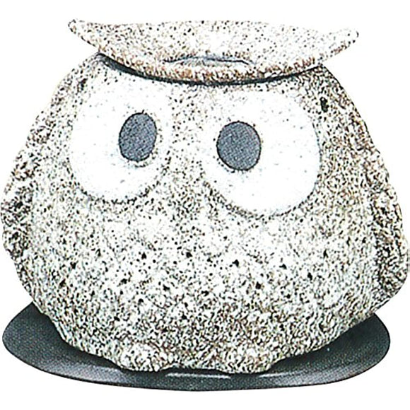 Tokoname Yaki Tea Incense Burner: Electric Tea Incense Burner (With Ceramic Plate and Uses 100 V 40 W Electric), Yamabo Kiln Stone Style Owl Multi, Size: 5.1 x 6.1 x 5.3 inches (13 x 15.5 x