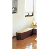 Crosio Folding Storage Bench, 35.4 inches (90 cm), Width 35.8 inches (91 cm), Tatami Bench, Storage Box
