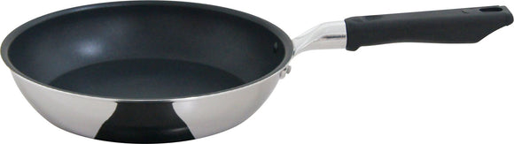 Urushiyama LON-F24 Frying Pan, 9.4 inches (24 cm), Made in Japan, Leon, Induction Compatible, Silver