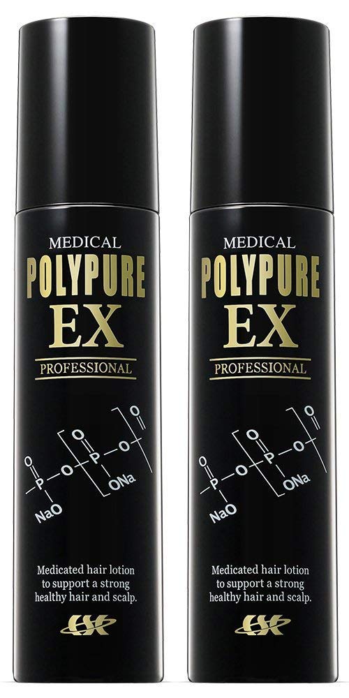 Polypure EX 2-piece set, hair restorer for men, for women, promotes hair  growth, thinning hair, prevents hair loss