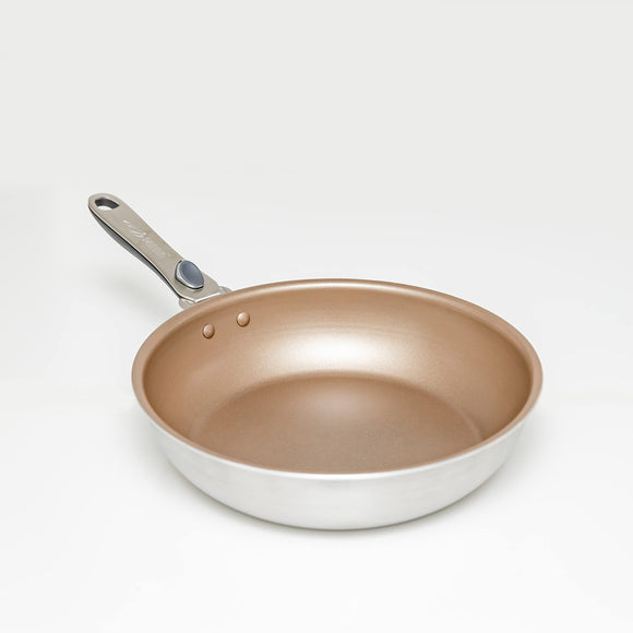 ruhru Beyond The King Frying Pan, Penta, 11.0 x 2.8 inches (28 x 7.0 cm), Deep Type, For IH Straight Fire, Champagne Gold