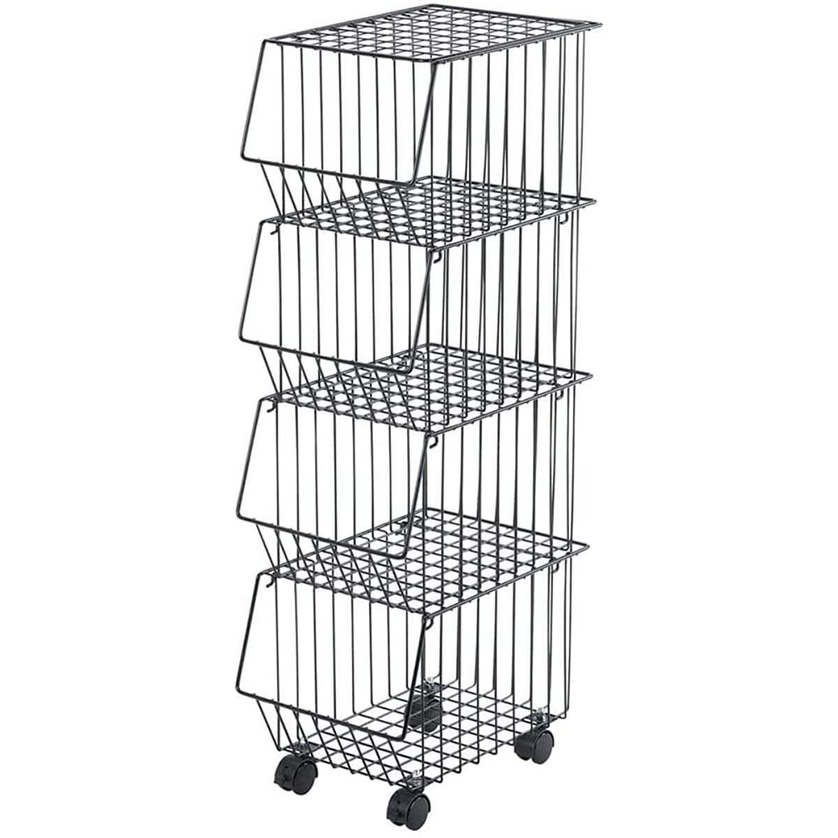 Shimomura Planning 37751 Stacking Basket, Holds Things On, 4 Tiers, Ma ...