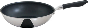 Urushiyama LON-W30 Frying Pan, Made in Japan, 11.8 inches (30 cm), Leon, Induction Compatible, Silver