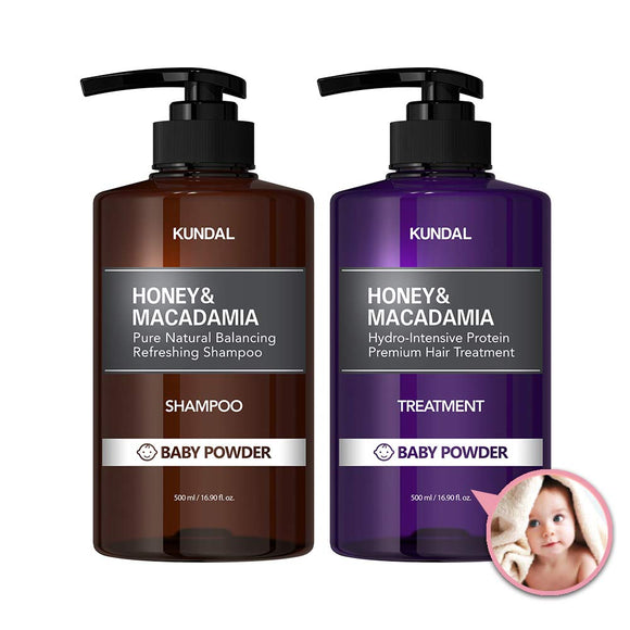 [KUNDAL Official] Kundal Premium Hair Care Special Set Baby Powder, Shampoo 500ml & Treatment 500ml