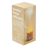 Aroma Lamp Diffuser, Natural Brown (Mist Air Freshener, Ultrasonic Vibration System, For Essential Oils and Essential Oils, Timer and LED Light Included