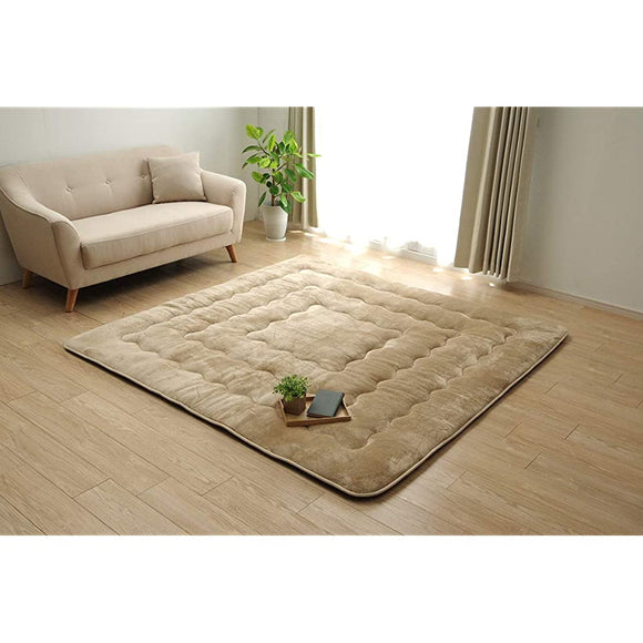 Ikehiko #6029909 Kotatsu Futon Mattress, Square, Water Repellent, 6-Layer Fran, Approx. 74.8 x 74.8 inches (190 x 190 cm), Beige, Thick