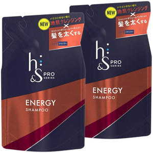 h&s for men Shampoo PRO Series Energy Refill 300ml x 2