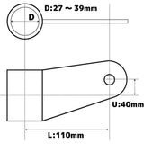Kijima Bike Bike Parts Headlight Steic Custom Up Type 27-39mm Aluminum Silver 205-0251S