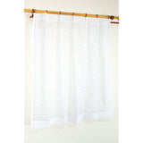 Arie Voile Lace Curtain Flocking Kodachi, Set of 2, 39.4 x 78.0 inches (100 x 198 cm), White