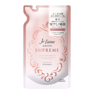 KOSE KOSE Jureme Amino Supreme Shampoo (Velvet Mellow) Moist Smooth Refill 350mL Rose & Jasmine Fragrance Refill 350ml