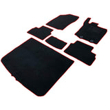 Fenice Car Mat, Floor Mat, Luggage Mat Set, Domestic Production, Daihatsu Rocky, Toyota Rise 200 Series), Black x Locking Thread Red, Anti-Slip Shape, Non-Slip, Car Mat (Car Goods Specialty Store)