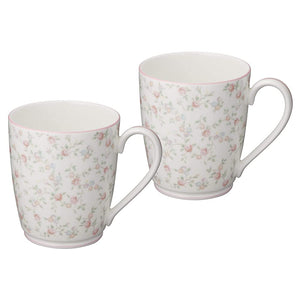 Noritake P97280/9940 Mugs, Pair Set, 95cc, Cutie Rose, Microwave Safe, 2 Pieces, Bone China