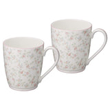 Noritake P97280/9940 Mugs, Pair Set, 95cc, Cutie Rose, Microwave Safe, 2 Pieces, Bone China