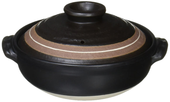 Subaru Earthenware Pot, No. 9, Induction Compatible, For 3 - 4 People, Deep Pot, Pot, Direct Fire, Banko Ware