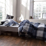 Fab the Home FH123178-310 Across Duvet Cover / Navy 7.5 x 82.7 inches (19x 210 cm) Across