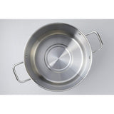 Bestco ND-6347 Small Pot, Satin, 10.2 inches (26 cm), Echos, Lightweight, Visible, Stainless Steel, Glass Lid Included, Induction Compatible