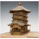 Woody Joe 1/75 Aizu Sazaedo (Entsu SANYODO / ENZU-SAN SODO) Wooden Model Building Kit