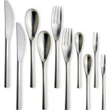 Lucky Wood Ami Dinner Cutlery Set, 10 Pieces, Knife, Spoon, Fork, 18-10 Stainless Steel, Made in Japan