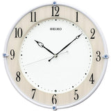Seiko Clock KX242B Wall Clock, Natural, Radio Controlled, Analog, Maple Wood Grain, Product Size: 12.0 x 12.0 x 1.9 inches (30.7 x 30.7 x 4.9 cm)