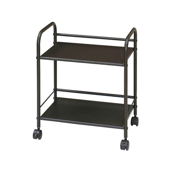 Doshisha Kitchen Rack Wagon 2 Levels with Casters Color Box Size Brown Width 43 x Depth 31.5 x Height 51 cm GPR45-2BR