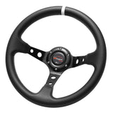 Depot Steering Wheel 1.3 Inches (32 mm) Deep Cone 2.8 Inches (70 mm) PUNCHED PVC WHITE CROSS STITCH (D32PW)