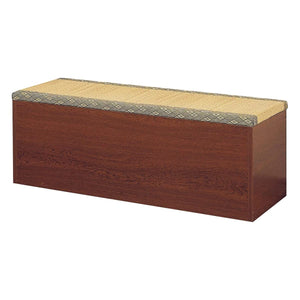 Crosio Folding Storage Bench, 35.4 inches (90 cm), Width 35.8 inches (91 cm), Tatami Bench, Storage Box