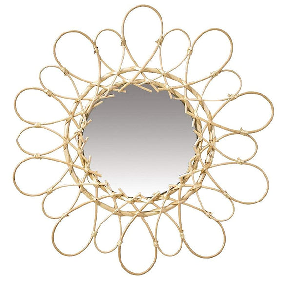 Spice of Life QSDK1040 Mirror Wall Mirror, Willow BOHO Erene 23.6 x 23.6 inches (60 x 60 cm)