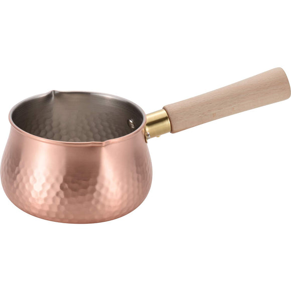 Wahei Freiz CS-018 Chitose Stainless Steel Milk Pan, Made in Japan, 4.7 inches (12 cm), Wooden Handle, For Gas Fire Use Only