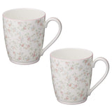 Noritake P97280/9940 Mugs, Pair Set, 95cc, Cutie Rose, Microwave Safe, 2 Pieces, Bone China