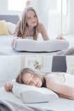 GOKUMIN Memory Foam Pillow, Non-Slip, Stylish, Comfortable Sleep 4 Adjustable Heights, White