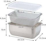 Shimomura Planning 39523 Tsubamanjo Butt, Yogurt, Drainer, Storage Container, Made in Japan, Stainless Steel, 1 Pack (15.9 oz (450 g), Easy Health, Tofu, Vegetables