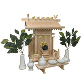 Kamidana no Sato Shinto Shelf Set, One Company, Wakaba (Large), Shrine Set, Authentic Shrine Shelf, New Construction, Opening, Office, Shrine Set