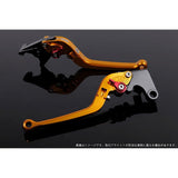 Folding Adjustable Lever BRAKE & CLUTCH SET LEVER COLOR: GOLD ADJUSTMENT COLOR: Red (Z800 13) / (Z750 07-11)