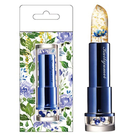 KAILIJUMEI Flower Tin Lip N Oil in Blue Lipstick Berry Fragrance 3.8g