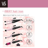 Vidal VSW-2701/PJ Sassoon Hair Iron, Pink Series, 4-Way