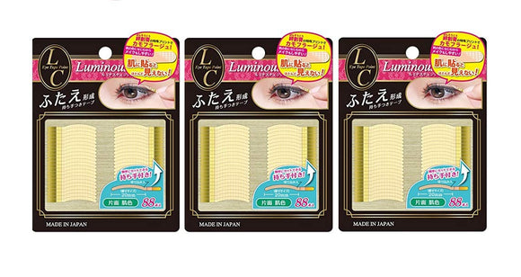 Luminous Change Lid Forming Eye Tape LCA-06 Single Sided Point Size Skin Color 88 Pieces x 3 Pieces