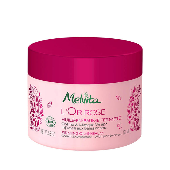 Melvita Lorrose Activate Oil In Balm 170mL Body Cream Organic Cosmetics Massage Balm Skin Tightening Firm Smooth Body Pink Pepper Black Pepper Melting Skin Heat Balm