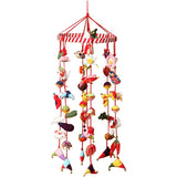Takagi Fiber Panami LH-410 Hanging Ornament, Kyoto Crepe Hanging Ornament, 7 Decorative Decorations, Red and White Ring, Handmade Kit