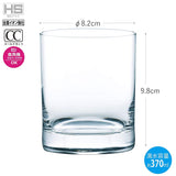 Toyo Sasaki Glass Tumbler, Scirocco, Clear, Approx. 12.5 fl oz (370 ml), B-09123CS, Pack of 6