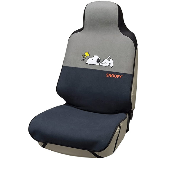 Bonform 4054-10GY SEAT COVER, SNOOPY, Light Normal Car, 1 Front Seat, Gray