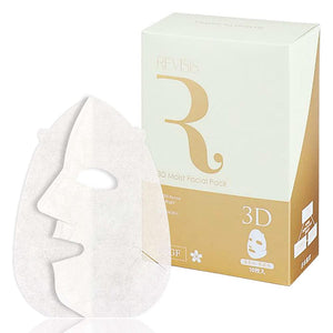 Revisis 3D Moist Facial Pack, Pack of 10, Unscented, Colorless, Made in Japan, Elastin, Pearl Extract, Glycyrrhizinate 2K