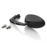 Daytona 14954 Parallel Motorcycle Mirror, 1 Side, For Left Only, 0.4 inch (10 mm) Positive and Reverse Screws, Compatible with Safety Standards, Blue Mirror (Anti-Glare), Oval, Blast Black