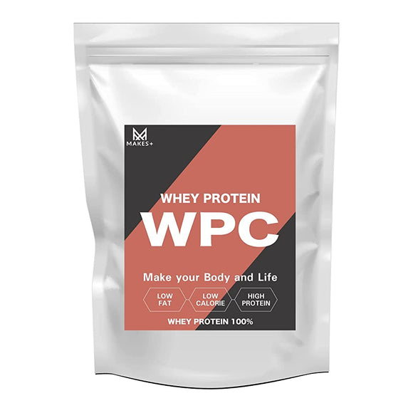 MAKES+ Whey Protein Plain Easy to Melt Instant No Artificial Sweeteners or Flavors Made in Japan (3kg)