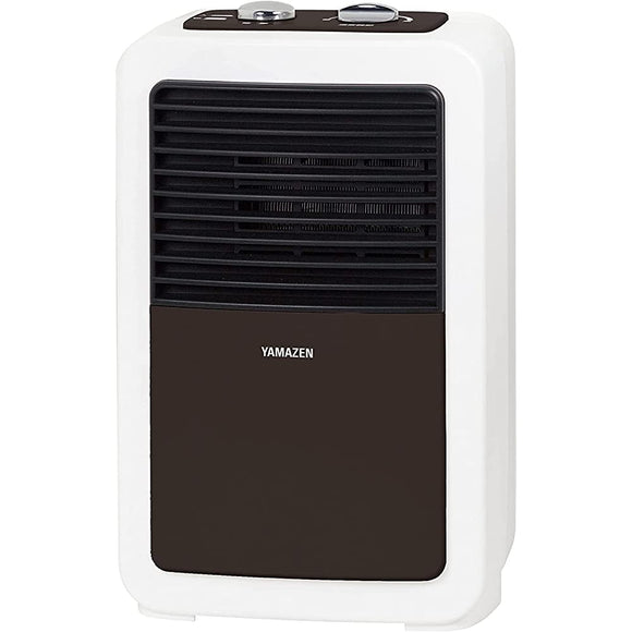 Yamazen DMF-SA068(T) Ceramic Fan Heater, Small Size, Feet, Fast Heating, Temperature Control, Fall Off Switch, Toilet, Dressing Room, Brown