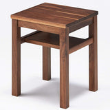 MUJI 82855265 Wooden Side Table BenchPlaqueWalnut Material Width 14.6 x Depth 14.6 x Height 17.3 inches (37 x 37 x 44 cm)
