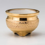 Ceramic Arte Buddhist Ingredients Golden Arabesque Incense Burner 4.0 Inch / Real Gold Burning / Made in Japan] Diameter 4.5 Inches x Height 3.1 Inches (11.5 cm) x Height 3.1 Inches (8 cm) Ceramic